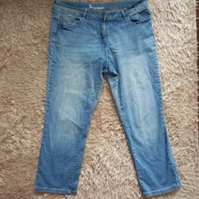 TU Girlfriend Blue Stretchy Cotton 5 Pockets Denim Jeans Size 18S Leg 27 