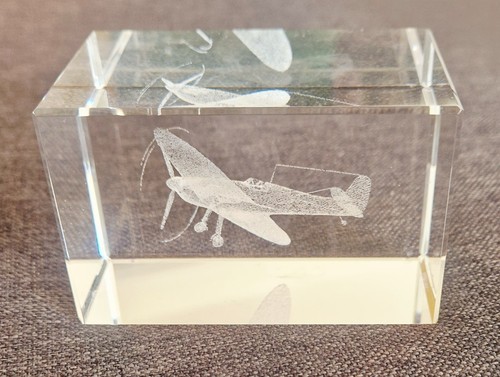 Crystal glass paperweight - a,