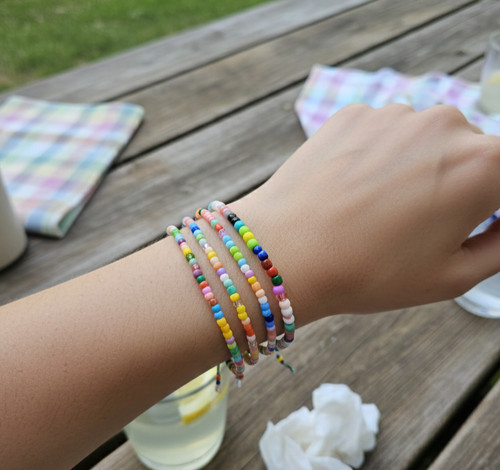 Multicolour seed beaded - 4x,