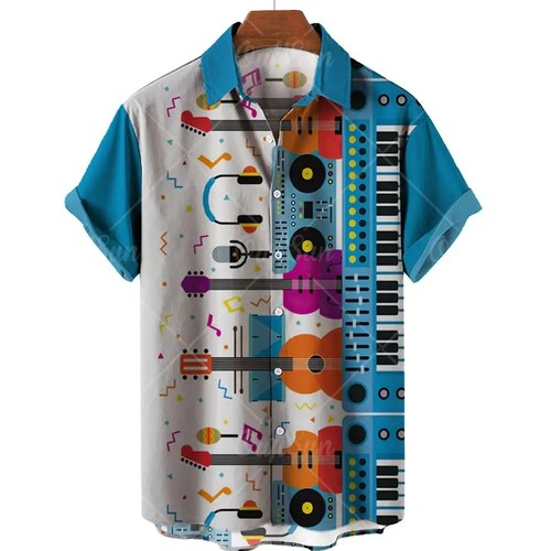 Mens button down - button, hawaiian