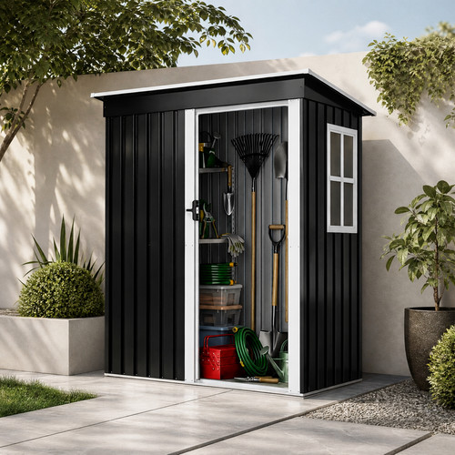 5x3ft metal shed garden - 5x3ft,