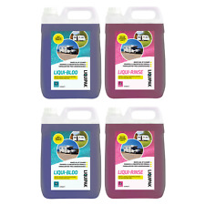Toilet Chemical Blue & Pink 4x5L - For Caravan & Motorhome - Liqui-Bloo & Rinse 