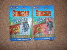 Matchbox Stingray Phones and Troy  action figure carded Gerry Anderson  1993