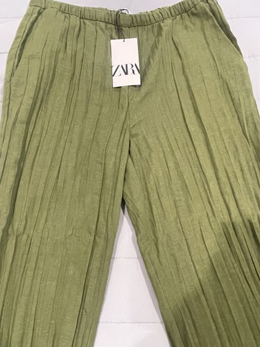 Zara wrinkled linen pajama - wrinkled,