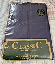 Classic Collection Curtains 62”w x 88”d New Old Stock Navy Blue Cotton Polyester