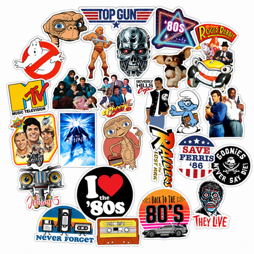 1980 vinyl sticker - 80's,