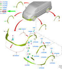FORD TRANSIT CUSTOM MK1 Front Bumper Molding 1828595 NEW GENUINE