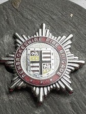 OBSO PEMBROKESHIRE FIRE BRIGADE Cap Badge  WALES