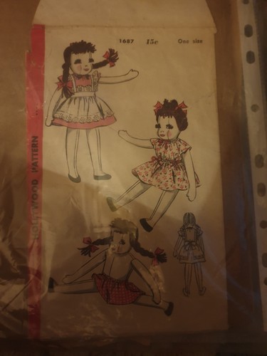 Original vintage rag - , doll