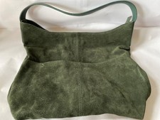 FAT FACE Green Suede Shoulder