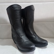 R PRO LADIES MOTORBIKE BOOTS SIZE UK 5 EU 39 Black Leather Waterproof