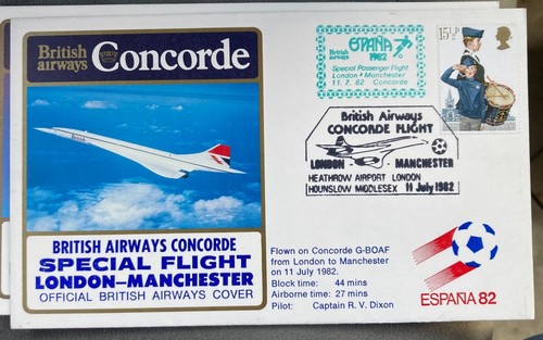 Concorde flown cover british - concorde,