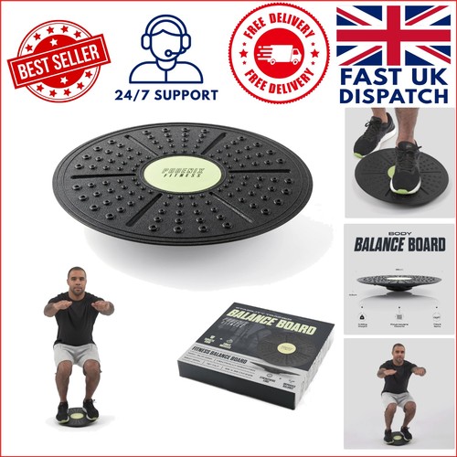 Black non slip wobble board - black,