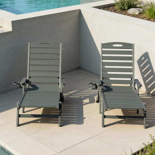 Domi outdoor 2pcs hdpe chaise - domi,