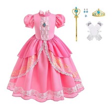 Kids Girls Super Mario Peach