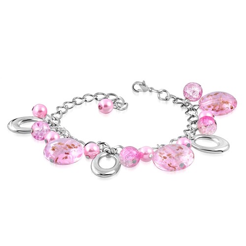 Pink colour bracelet with - colour,