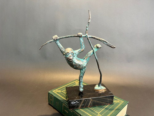 Art deco style - bronze, monkey