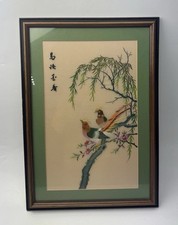 Framed chinese silk hand - chinese,