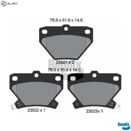 Brake pad set disc - disc,