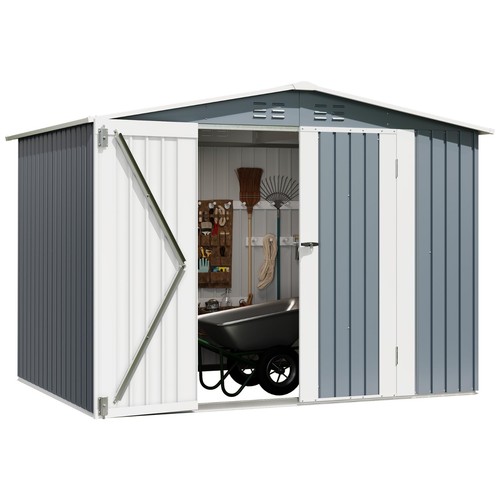8x6ft outdoor metal storage - outdoor,