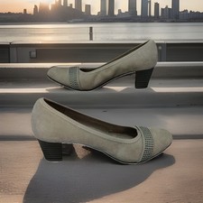 Pavers Fawn Heeled Cushioned Comfort Slip On Court Shoes UK Ladies 4