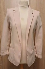 H&M Suit Blazer Ladies Shell Pink Long Sleeve Jacket Size 10 EUR 36