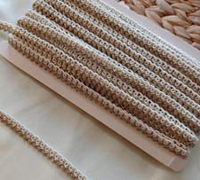 New 6M Cream/Gold Samosa Gota Patti Lace Border For Dupatta Bridal Dresses Saree