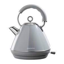 Daewoo 1.7L Pyramid Kettle Grey Fast Boil