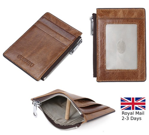 Rfid men genuine leather mini - men,
