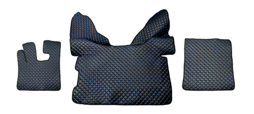 Black blue eco leather - w/,