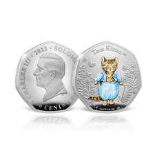 Beatrix Potter Tale of Peter Rabbit Colour Silver Coin 2023 - Tom Kitten