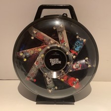 Tech Deck Fingerboards Display Storage Case With 8 Boards Vintage 2011