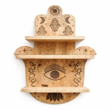 Mango wood Hamsa Shaped Wall