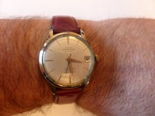 Vintage Swiss Emperor Deluxe 25 Jewel Auto Gents watch, working but runs fast.