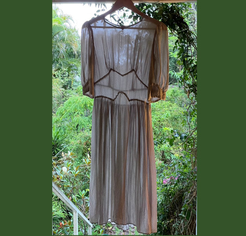 1930 vintage tea - dress, sheer
