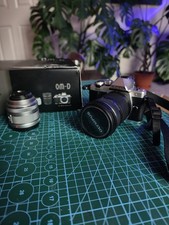 Olympus OM-D E-M10 Mark II Camera with 14-42mm 40-150mm Twin Lenses Silver