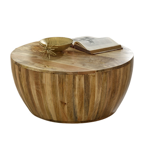 Surrey solid wood drum coffee - surrey,