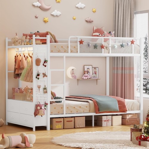 Metal bunk bed - bunk, twin