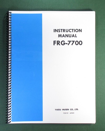 Yaesu frg 7700 instruction - frg-7700,