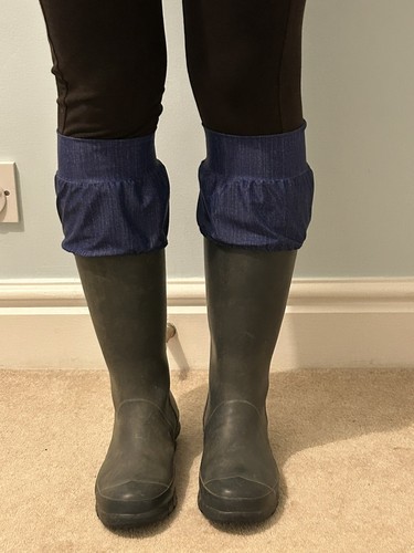 Welly boot toppers denim print - welly/boot,