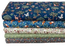 Forest Wonder Fabric Quilting Cotton Woodland Wild Animals by Susan Wheeler