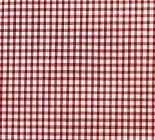 Red Gingham Check Fabric - 1/8" Squares - Cotton Craft Fabric Material Metre