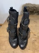 Vivienne Westwood Black Leather  skyscraper Bondage Boots. 