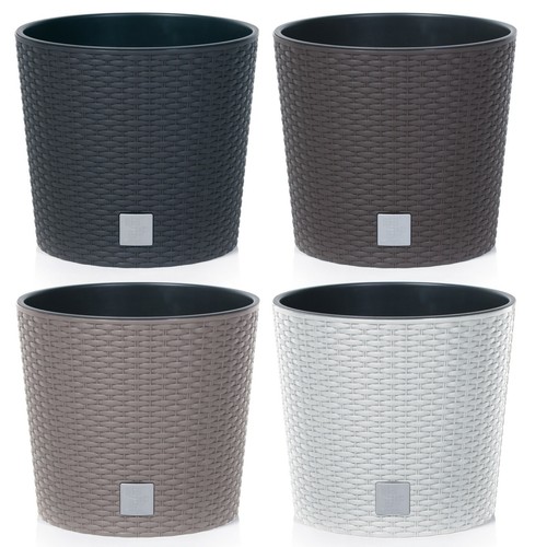 Modern round plastic rattan - round,