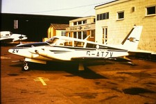 PIPER PA-30-160 TWIN COMANCHE Aircraft (G-ATZV) - Vintage 35mm SLIDE (c1970)
