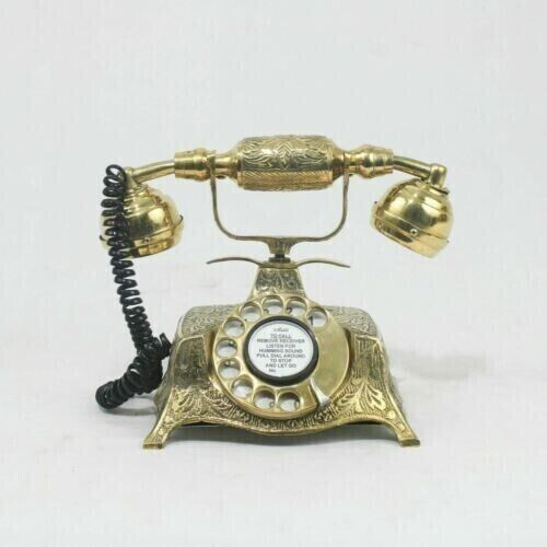 Telephone brass old - brass, retro