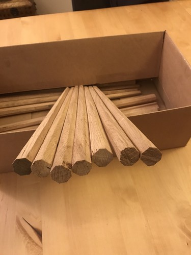 19mm 375mm tapered oak - x,