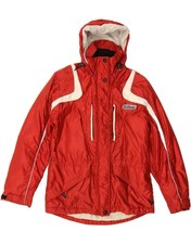 ELLESSE Womens Oversized Windbreaker Jacket UK 10 Small  Red Colourblock DA72