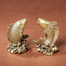 Brass Carp Statue Fish