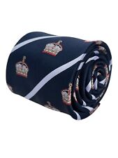 navy dark blue crown mens tie royal designer luxury British Frederick Thomas